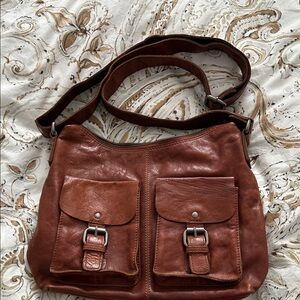 Spikes & Sparrow leather cross body or shoulder purse good condition